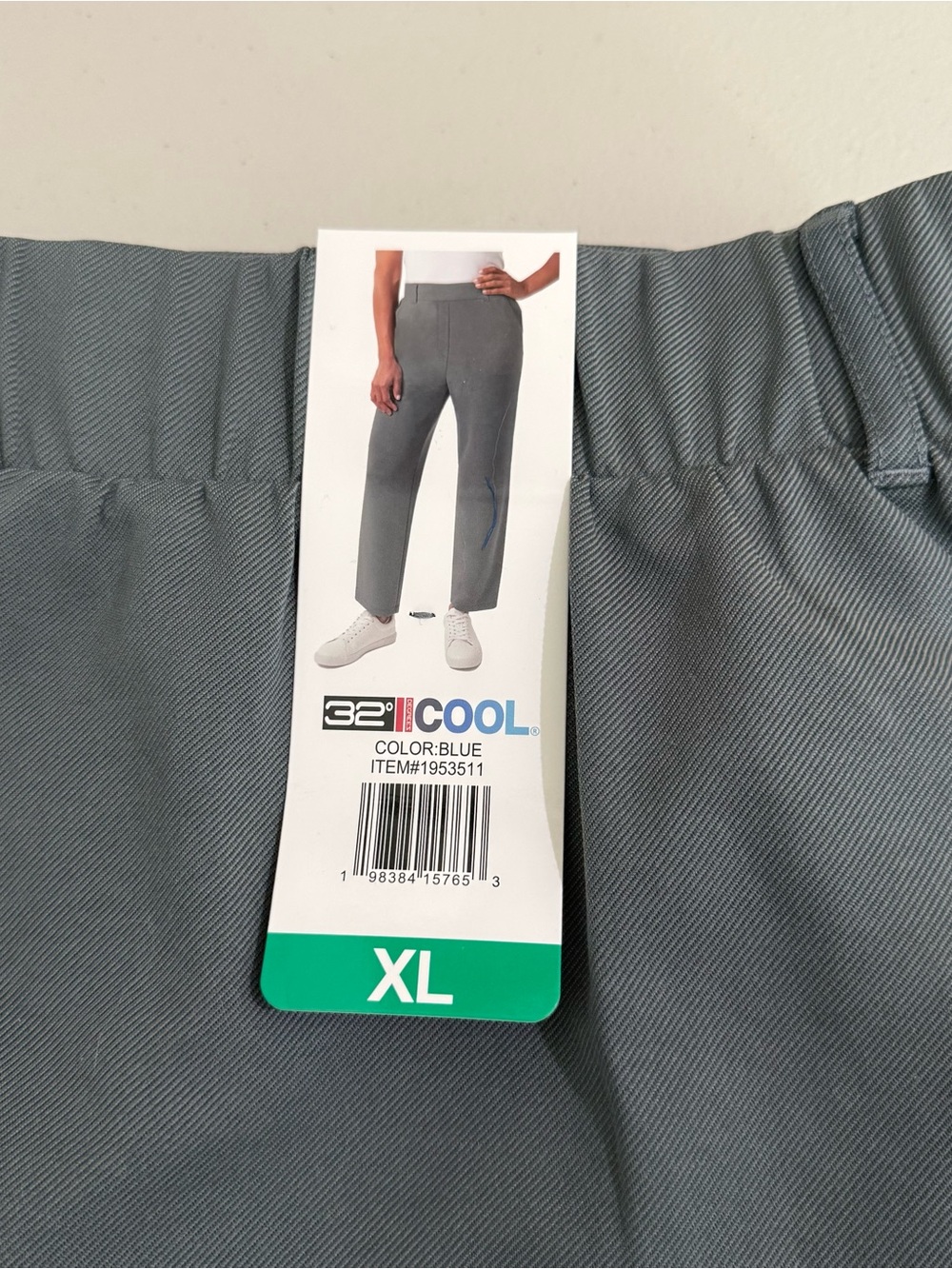 32 Degrees Cool Stretch Pull-On Pants, Blue, Women’s Size XL
